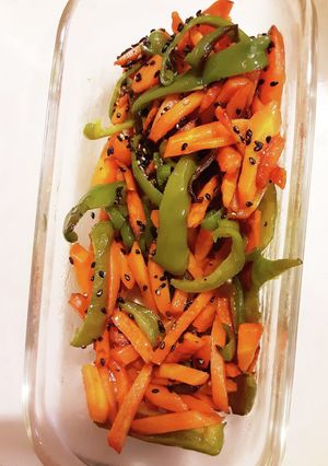 人参とピーマンのごま油炒め-レシピのメイン写真
