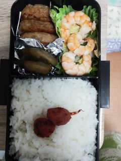高1男子弁当、エビ入り野菜炒め。-レシピのメイン写真