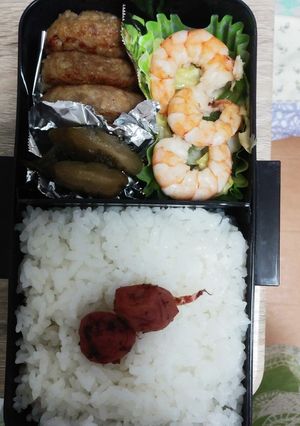高１男子弁当、エビ入り野菜炒め。-レシピのメイン写真