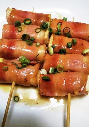 お豆腐のベーコン巻き♪ニンニク醤油味♡-レシピのメイン写真