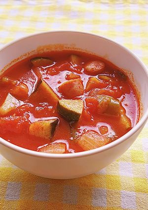 【汁物】夏野菜のミネストローネ-レシピのメイン写真