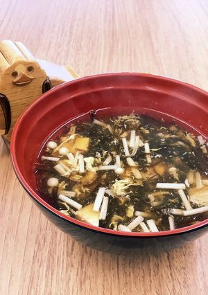 【大崎市】もずく入りかき玉汁【学校給食】-レシピのメイン写真