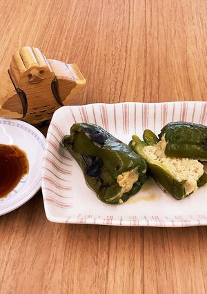 【大崎市】ピーマンの肉詰め【食育】-レシピのメイン写真