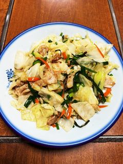 鶏ガラスープの素で簡単、野菜炒め-レシピのメイン写真