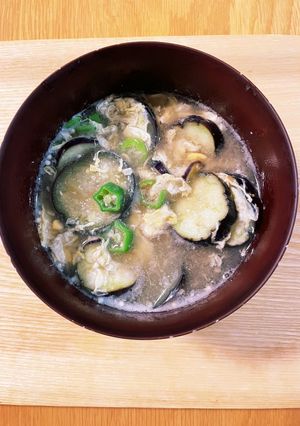 ナスとオクラで☆ 夏のお味噌汁-レシピのメイン写真