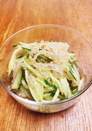 簡単！くらげと胡瓜の中華酢の物☆ポリコリ-レシピのメイン写真
