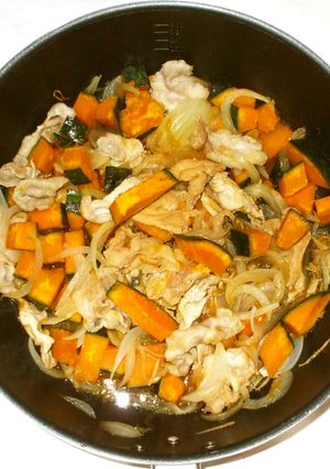 豚肉かぼちゃ煮物♪目の疲れ乾燥に簡単薬膳-レシピのメイン写真