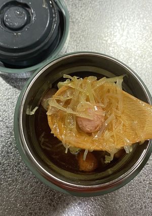 千切りキャベツでとスープジャーでスープ。-レシピのメイン写真