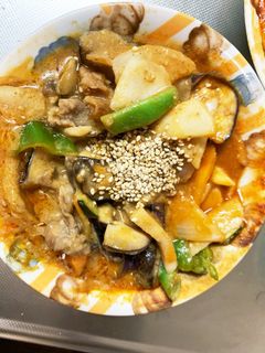 簡単きな粉洋風牛丼味豚こま大根青椒肉絲風-レシピのメイン写真