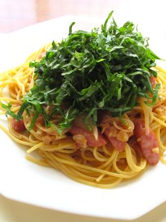 【ガーリックソーセージ青じそ和風パスタ〗-レシピのメイン写真
