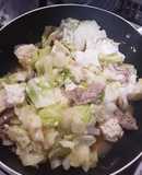 簡単★キャベツと島豆腐とスライス肉炒め