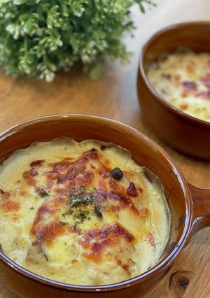 こめ油と米粉でダマ知らず。キノコグラタン-レシピのメイン写真