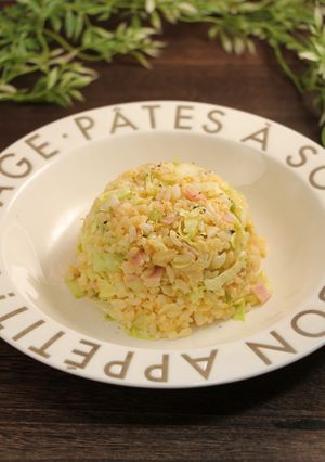 レンジで簡単!黄金レタス炒飯-レシピのメイン写真