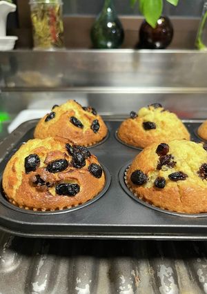 ホットケーキミックスラムレーズンマフィン-レシピのメイン写真