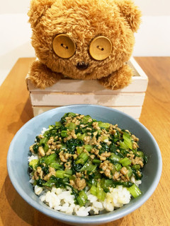 野菜不足の救世主!簡単こまつな丼-レシピのメイン写真
