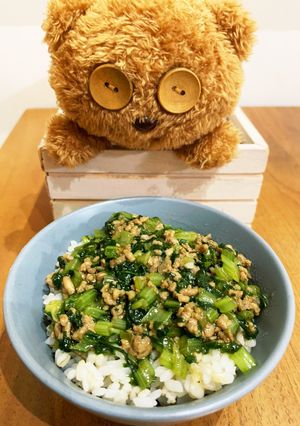 野菜不足の救世主！簡単こまつな丼-レシピのメイン写真