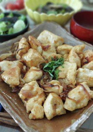 鶏むね肉玉ねぎ甘辛炒め-レシピのメイン写真