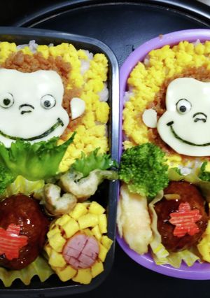 おさるのジョージ弁当-レシピのメイン写真