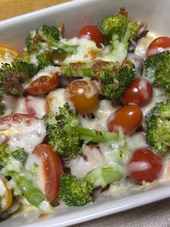 サバ缶とトマトのチーズ焼き-レシピのメイン写真