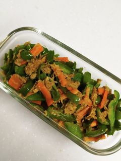 ピーマンとにんじんとツナの味噌炒め-レシピのメイン写真