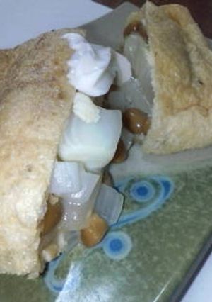 マヨ納豆の巾着焼き-レシピのメイン写真
