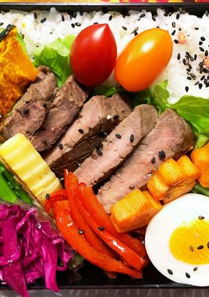 8/29よっちゃんステーキ弁当-レシピのメイン写真