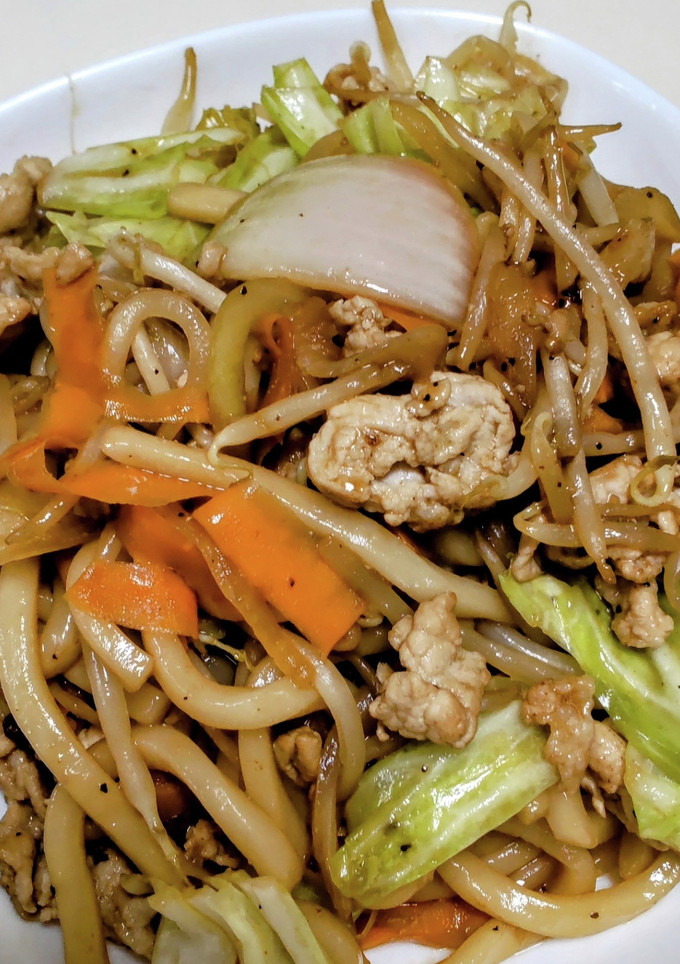 和風で焼きうどん♪醤油の豊かな香りが旨し-レシピのメイン写真