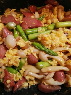 アスパラとウインナーの卵バターソテー-レシピのメイン写真