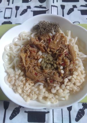 醤油うどん風冷やしうどん93~なめ茸-レシピのメイン写真