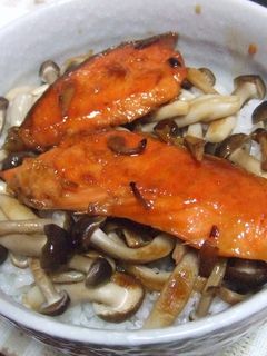 鮭のバター照り焼き丼.*゜-レシピのメイン写真