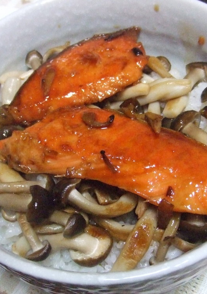 鮭のﾊﾞﾀｰ照り焼き丼.*゜-レシピのメイン写真