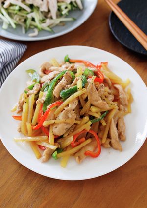 鶏むね肉とじゃがいもとピーマンの青椒肉絲-レシピのメイン写真