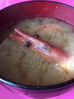 牡丹海老の味噌汁-レシピのメイン写真