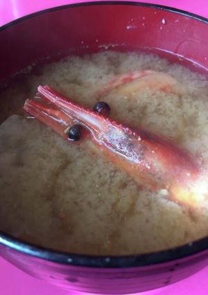 牡丹海老の味噌汁-レシピのメイン写真