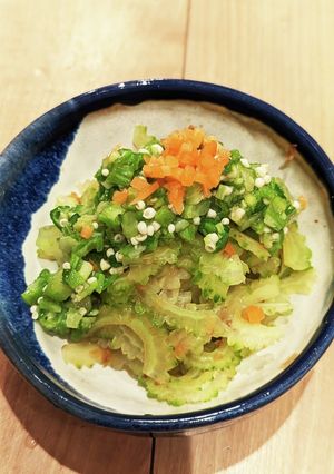 ツマミになるゴーヤとオクラのお浸し　-レシピのメイン写真