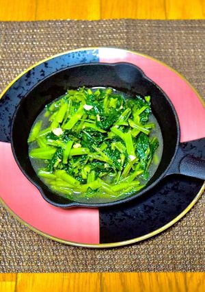 美味しい空芯菜のニンニク炒め 簡単おかず-レシピのメイン写真