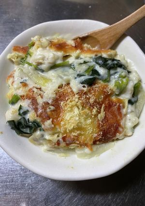 シーフードとほうれん草のグラタン。-レシピのメイン写真