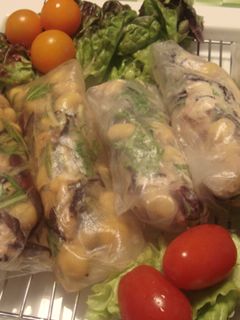 お豆サラダの生春巻き-レシピのメイン写真