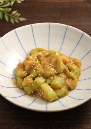 レンジで簡単！なすの甘味噌和え-レシピのメイン写真