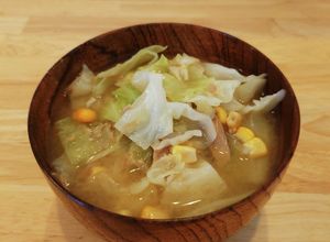キャベツとツナコーン缶のかんたん味噌汁-レシピのメイン写真