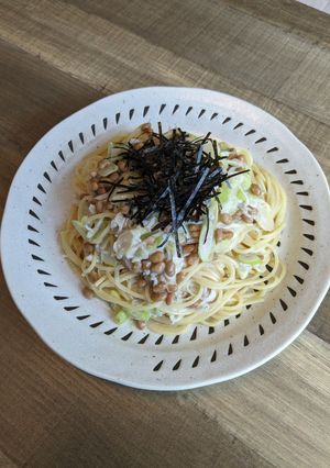 納豆としらすの簡単絶品パスタ-レシピのメイン写真
