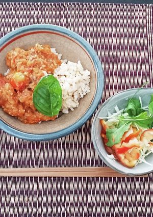 庭の野菜ミートソース丼-レシピのメイン写真