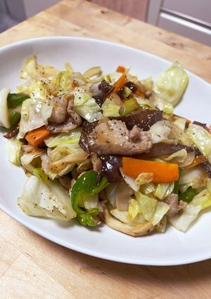 生キクラゲ入り！豚バラ肉の中華野菜炒め-レシピのメイン写真