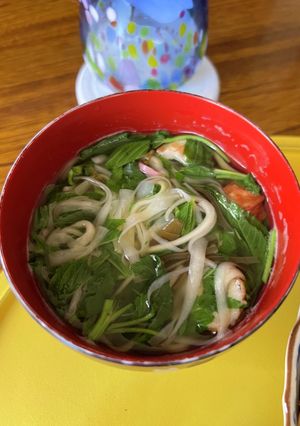 煮麺モロヘイヤ入り-レシピのメイン写真