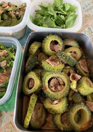 ゴーヤの肉詰め焼き-レシピのメイン写真