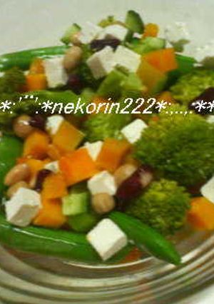 お豆とかぼちゃのクリチーサラダ♪-レシピのメイン写真