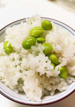 【色鮮やか】枝豆後入れ本格炊込みご飯-レシピのメイン写真