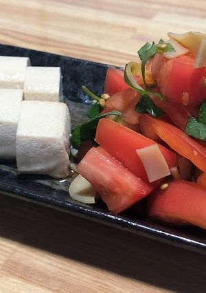 【つまみアレンジ】いか燻製のトマト和え-レシピのメイン写真