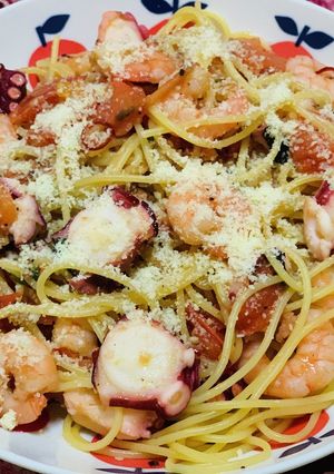 トマトとシーフードのパスタ-レシピのメイン写真