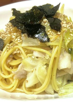 キャベツの豚肉の和風パスタ-レシピのメイン写真